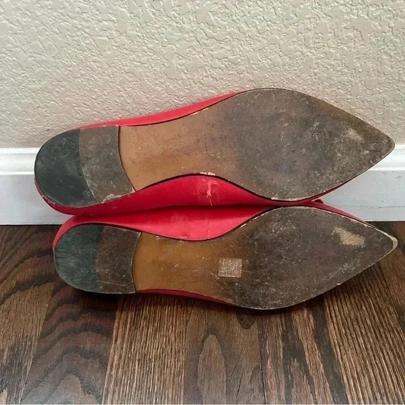 Coach Flat With Floral Applique Tea Rose Red FG1862 Women’s Size 8.5 B Slip On - Picture 9 of 16